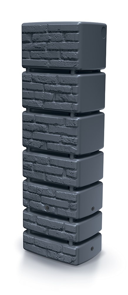 Prosperplast Nádrž na dažďovú vodu Tower Brick antracit 57,5x38,4x180 cm/350litrov 45716 - obrázok 1