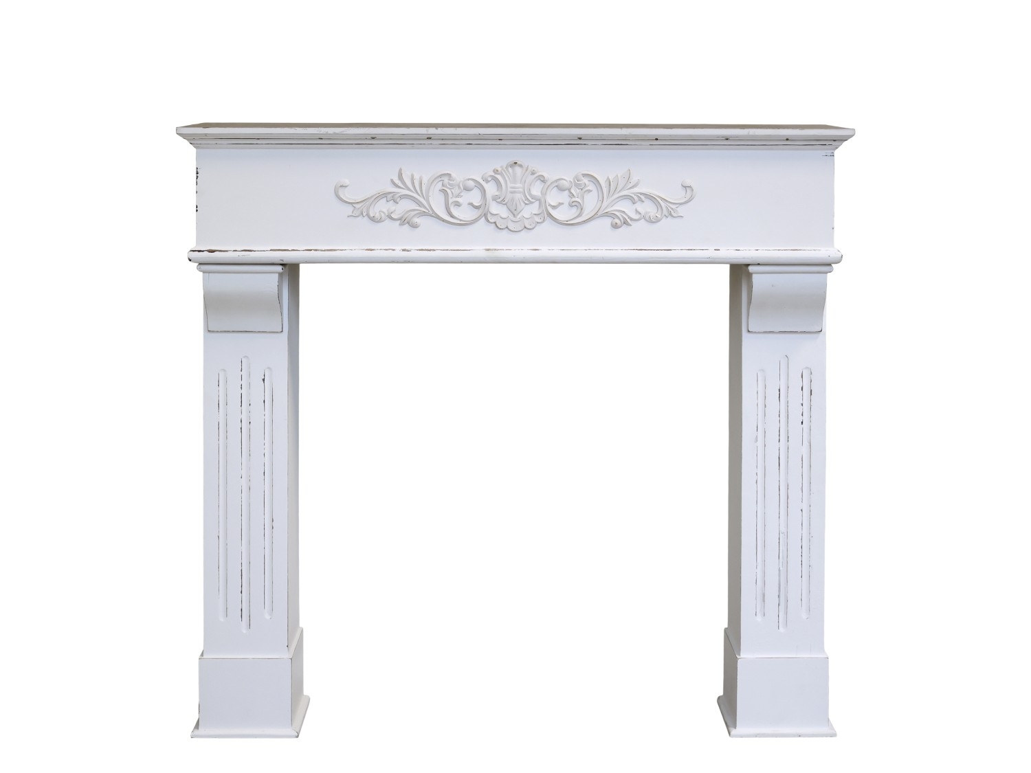 Chic Antique krbová rímsa v bielom farebnom prevedení 100 x 23 x 97 cm 42023 - obrázok 1