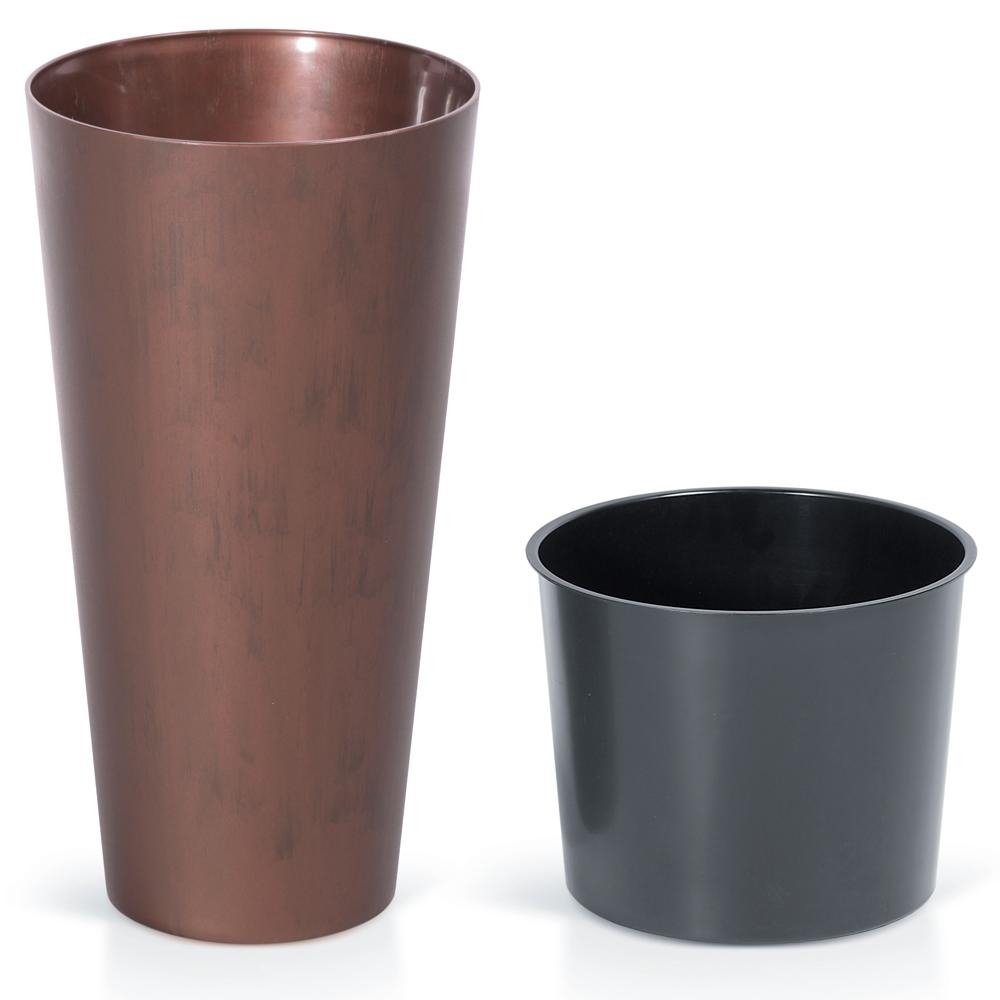 Kvetináč Tubus Slim CORTEN + vklad patin.oceľ 31308 - obrázok 1