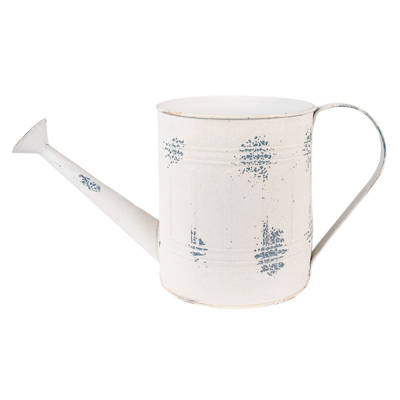 Kovová dekorácia v tvare krhly v krémovom farebnom prevedení a ošúchanom vintage štýle 44 x 17 x 20 cm Clayre & Eef 43892 - obrázok 1