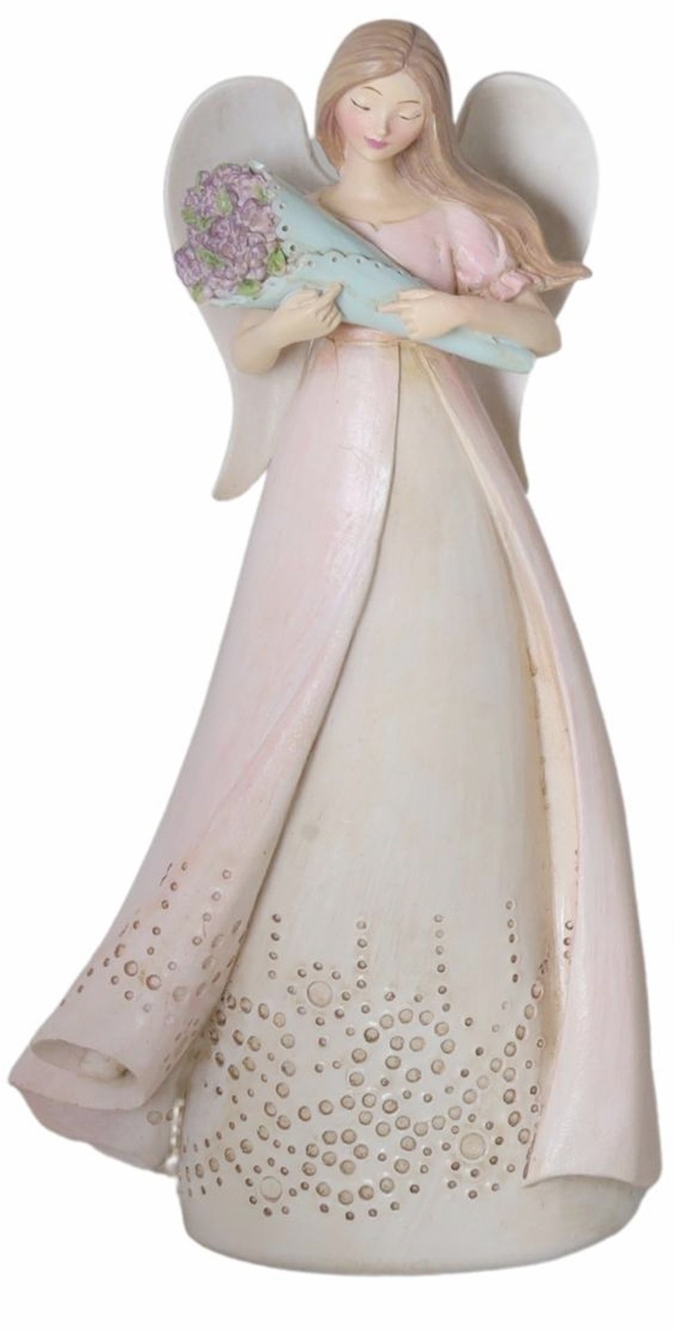 Anjel polyresin ružový 13,5x7x21 cm 45727 - obrázok 1