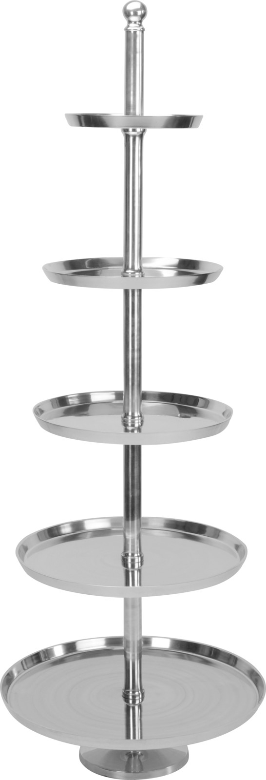 Luxusne vyzerajúci päťposchodový hliníkový stojan ako etažér 61 x 170 cm 35068 - obrázok 1