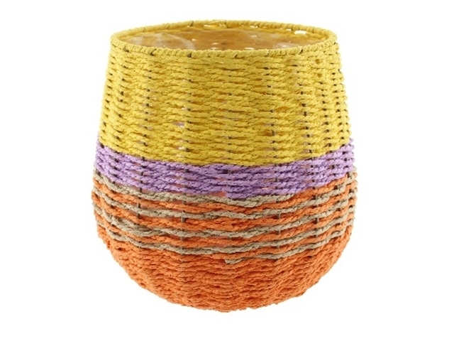 Košík - kvetináč prútený farebný 25x28 cm 46006 - obrázok 1
