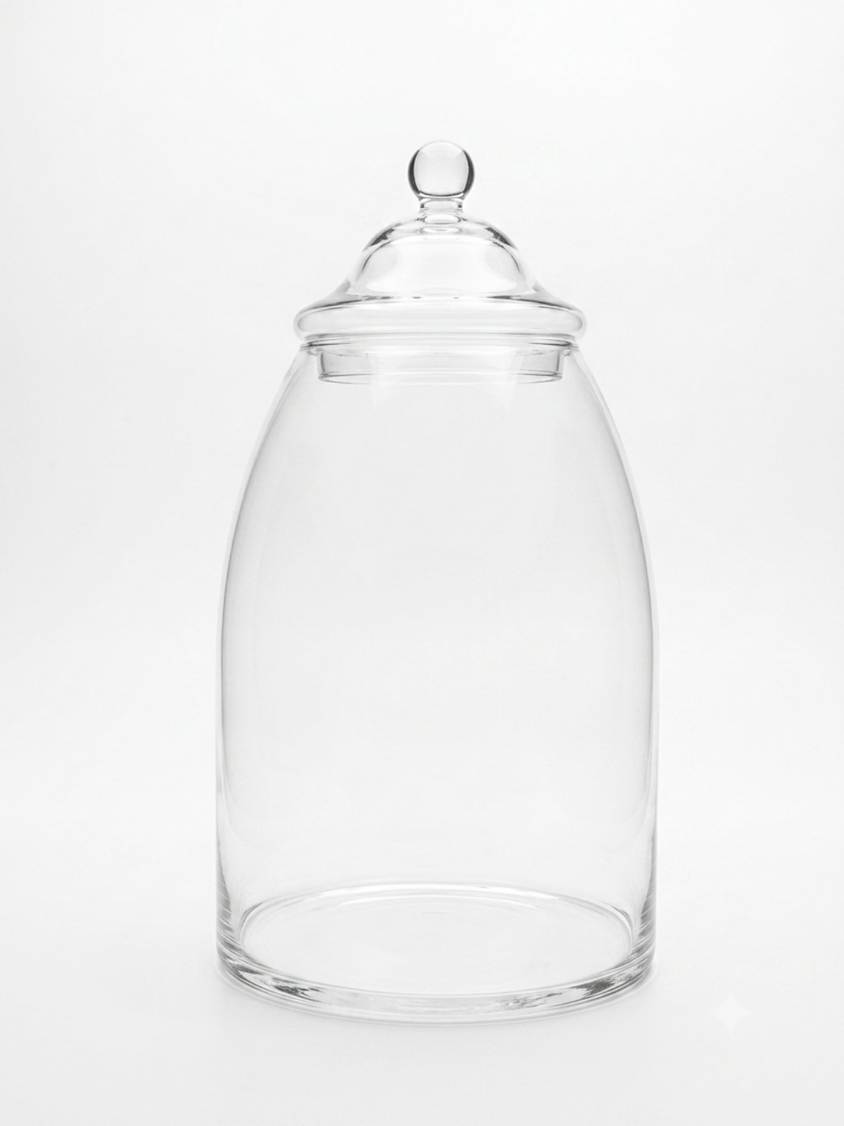 Sklenená dekorácia dózy s poklopom v transparentnom farebnom prevedení 26 x 52 cm 43575 - obrázok 1